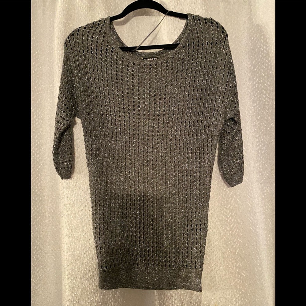 Express knit metallic sweater